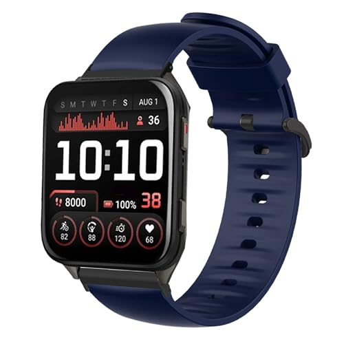 Blueshaweu Armband Kompatibel für Garmin Venu X1 (51mm), Classic Silikon Ersatz Uhrenarmband Kompatibel mit Garmin Venu X1 GPS Smartwatch (Blau) von Blueshaweu
