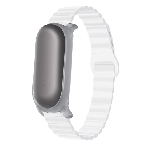 Blueshaweu Armband Kompatibel mit PLAUD NotePin Sprachrekorder, Weiches Silikon Ganz Magnetisch Einstellbar Uhrarmband Kompatibel Für PLAUD NotePin KI-Sprachrekorder (Weiß) von Blueshaweu