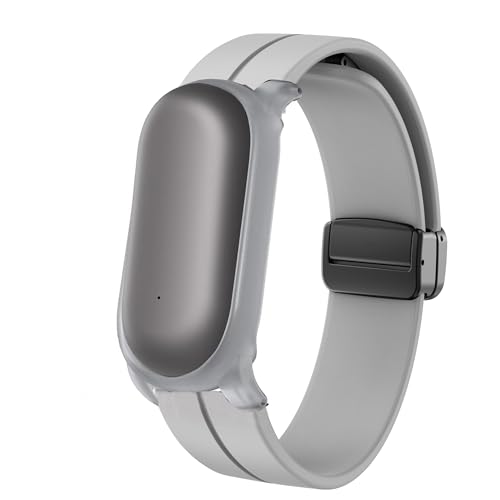 Blueshaweu Armband Kompatibel mit PLAUD NotePin Sprachrekorder, Weiches Silikon Ganz Magnetisch Einstellbar Uhrarmband Kompatibel Für PLAUD NotePin KI-Sprachrekorder (grau) von Blueshaweu