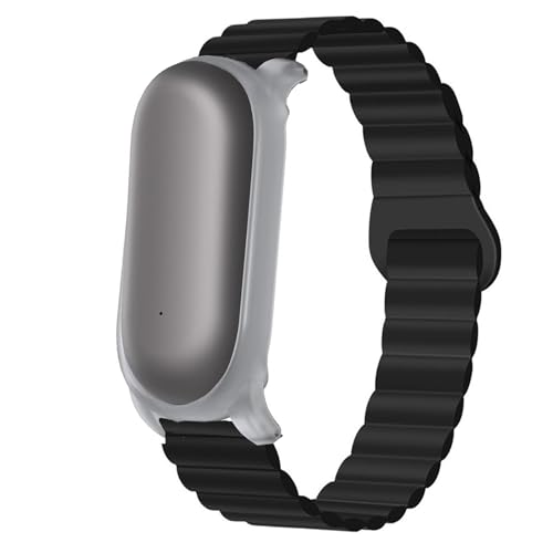 Blueshaweu Armband Kompatibel mit PLAUD NotePin Sprachrekorder, Weiches Silikon Ganz Magnetisch Einstellbar Uhrarmband Kompatibel Für PLAUD NotePin KI-Sprachrekorder (schwarz) von Blueshaweu