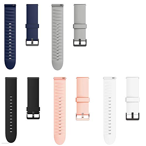 Blueshaweu Armband Kompatibel mit RUXINGX Smartwatch Damen 1.32" G35, Classic Sport Silikon Ersatz Uhrenarmband Kompatibel Für RUXINGX G35 Smartwatch (5 Pack) von Blueshaweu