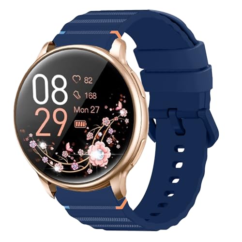 Blueshaweu Armband Kompatibel mit RUXINGX Smartwatch Damen 1.32" G35, Silikon Uhrenarmband Sport Armbändernd Kompatibel Für RUXINGX G35 Smartwatch (blau) von Blueshaweu