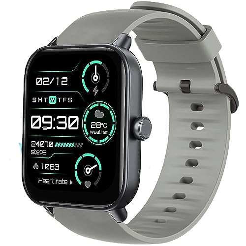 Blueshaweu Armband Kompatibel mit TOOBUR IDW16/ IDW19 Smartwatch, Sport Silikon Ersatz Uhrenarmband Für TOOBUR IDW16 / TOOBUR IDW19 / Loddery IDW19 Smartwatch (grau) von Blueshaweu