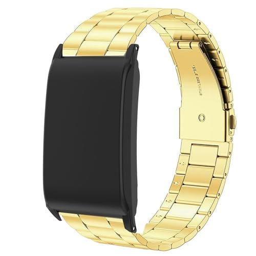 Blueshaweu Armband und Schutzhülle Kompatibel mit WHOOP 4.0, Classic Edelstahl Uhrenarmband Armbänder Kompatibel für WHOOP 5.0 Peak/One, 4.0, 3.0 (golden) von Blueshaweu