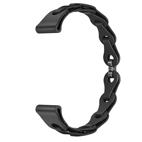 Blueshaweu Damen Armband Kompatibel Für 14mm 16mm 18mm Uhr, Schlank Einkettiges Elegant Silikon Ersatz Uhrenarmband (14mm, schwarz) von Blueshaweu