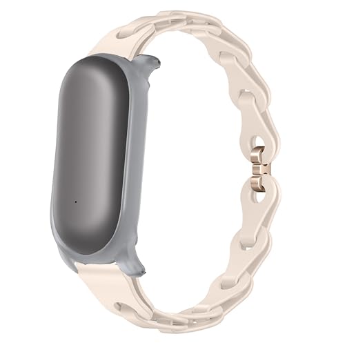 Blueshaweu Damen Armband Kompatibel mit PLAUD NotePin Sprachrekorder, Schlank Einkettiges Elegant Silikon Ersatz Armband Kompatibel Für PLAUD NotePin KI-Sprachrekorder (off white) von Blueshaweu