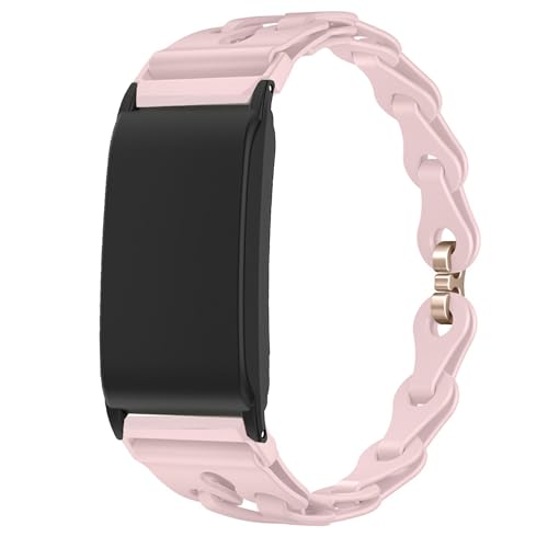 Blueshaweu Damen Armband und Schutzhülle Kompatibel mit WHOOP 4.0, Schlank Einkettiges Elegant Silikon Ersatz Uhrenarmband Kompatibel für WHOOP 5.0 Peak/One, 4.0, 3.0 (Rosa) von Blueshaweu