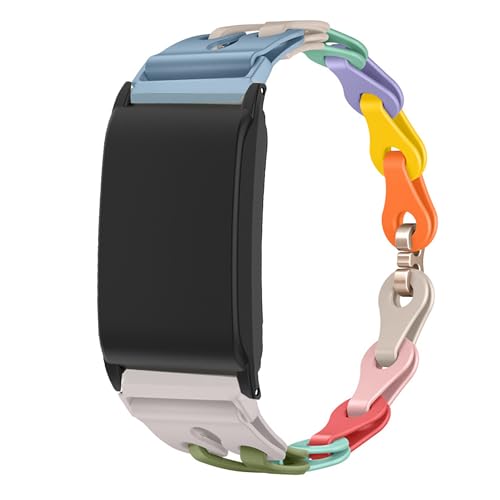 Blueshaweu Damen Armband und Schutzhülle Kompatibel mit WHOOP 4.0, Schlank Einkettiges Elegant Silikon Ersatz Uhrenarmband Kompatibel für WHOOP 5.0 Peak/One, 4.0, 3.0 (farbenfroh) von Blueshaweu