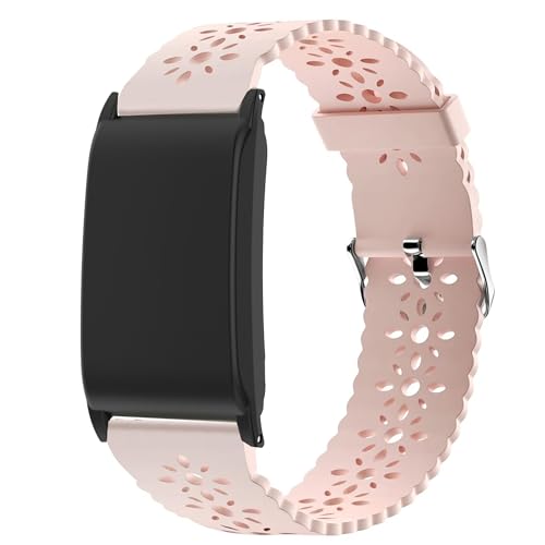 Blueshaweu Damen Armband und Schutzhülle Kompatibel mit WHOOP 4.0, Sport Schlank Ausgehöhlt Ersatzarmband Kompatibel für WHOOP 5.0 Peak/One, 4.0, 3.0 (rosa) von Blueshaweu