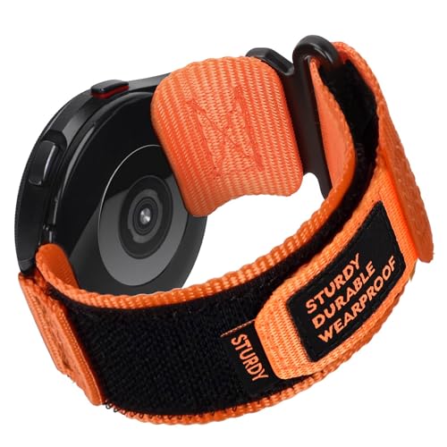 Blueshaweu Nylon Armband Kompatibel mit HUAWEI Watch FIT 4 Pro Smartwatch, Klettverschluss Design Ersatzarmband Kompatibel Für HUAWEI Watch FIT 4 Pro, Fit 4, Fit 3 (orange) von Blueshaweu