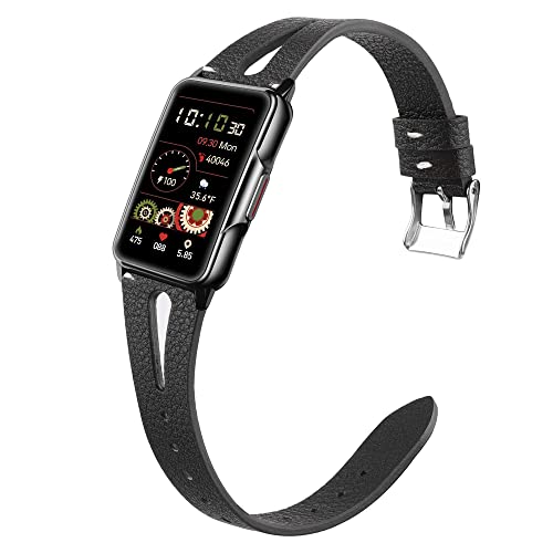 Blueshaweu Onetuo Armband Kompatibel Für Kesasohe/Findtime/ECOSOON H80 Smartwatch 1,47 Zoll, Quick Release Leder Classic Ersatz Uhrenarmband Für H80 Smartwatch 1,47 Zoll (schwarz) von Blueshaweu