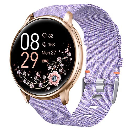 Blueshaweu Onetuo Armband Kompatibel für RUXINGX 1.32 Zoll Smartwatch, Nylon Strick Replacement Uhrenarmband für RUXINGX G35 Smartwatch (lila) von Blueshaweu