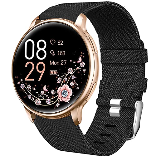 Blueshaweu Onetuo Armband Kompatibel für RUXINGX 1.32 Zoll Smartwatch, Nylon Strick Replacement Uhrenarmband für RUXINGX G35 Smartwatch (schwarz) von Blueshaweu