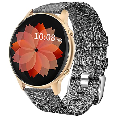 Blueshaweu Onetuo Armband Kompatibel für TUYOMA Smartwatch 1.28", Nylon Strick Replacement Uhrenarmband für TUYOMA LW36 Smartwatch (grau) von Blueshaweu