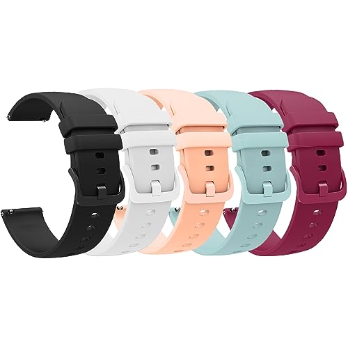 Blueshaweu für Garmin Venu 3S armband, Sport Silikon Armbänder Kompatibel mit Garmin Venu 3S/Venu 2S/Forerunner 265S/Forerunner 255S/Vivomove 3S Smartwatch (5 Pack-A) von Blueshaweu