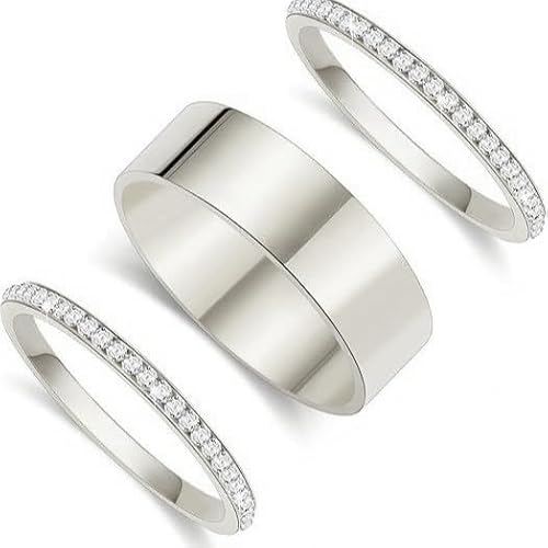 Blueshoop 2er-Pack 18K echt vergoldete Stapelringe für Oura Gen 3 / Oura Gen 4 Smart Ring, Zirkonia simulierter Diamant Oura Ring Stack für Frauen von Blueshoop