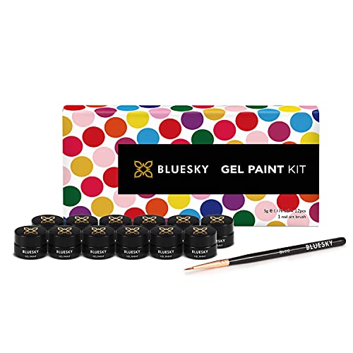 Bluesky Gel Paint Kit, Includes x 12 Gel Paints for Nail Art, Gel Polish for Nail Art von Bluesky