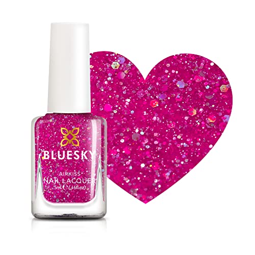 Bluesky Kids Nagellack - Disco -Zeit, rosa. Einfache Schälen, ungiftige, wasserbasierte, planfreie Nagellack für Kinder, 5ml von Bluesky