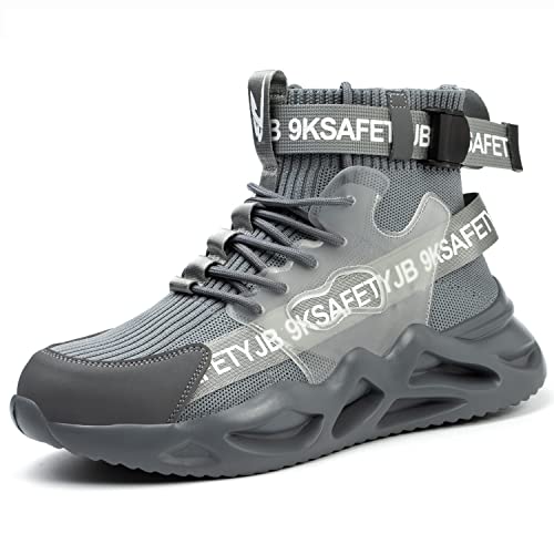 Blueskyli Sicherheitsschuhe Herren Arbeitsschuhe Damen S3 Leicht Sportlich Stahlkappenschuhe rutschfeste Sicherheitsstiefel von Blueskyli