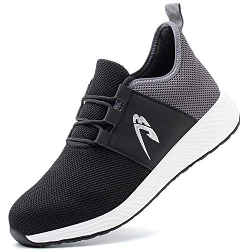 Blueskyli Sicherheitsschuhe Herren S3 Leicht Sportlich Arbeitsschuhe Damen Atmungsaktiv Schutzschuhe mit Stahlkappe Schuhe Gr.36-47 von Blueskyli