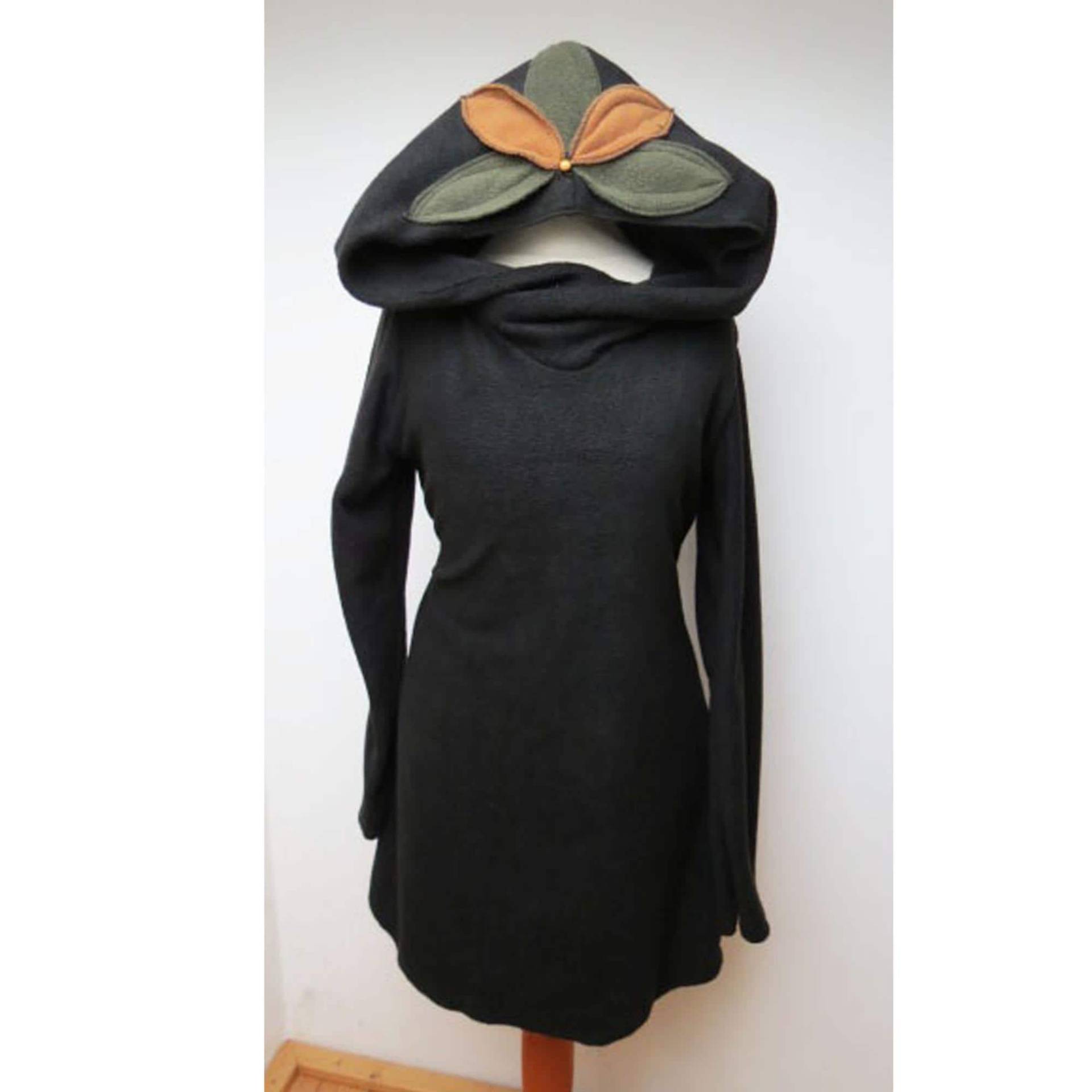 Langer Hoodie Pullover Longshirt Kleid - Sweatshirt Goa, Hippie, Boho, Gipsy Festival Pixie S M L von Bluetentanz