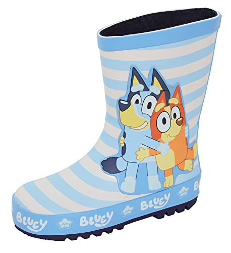 Bluey Gummistiefel für Kinder, Gummistiefel, Bingo, Regenstiefel, Mädchen, Jungen, Schneestiefel, blau, 25 EU von Bluey