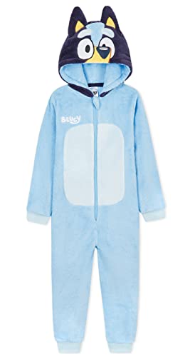 Bluey Jumpsuit Schlafanzug Onesie Mädchen Jungen(Blau, 5-6 Jahre) von Bluey