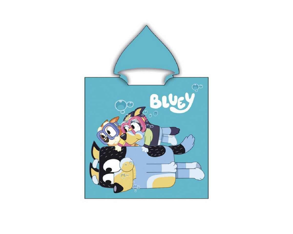 Bluey Poncho Kinder-Poncho – Weiches Badecape aus Polyester, 55x110 cm von Bluey