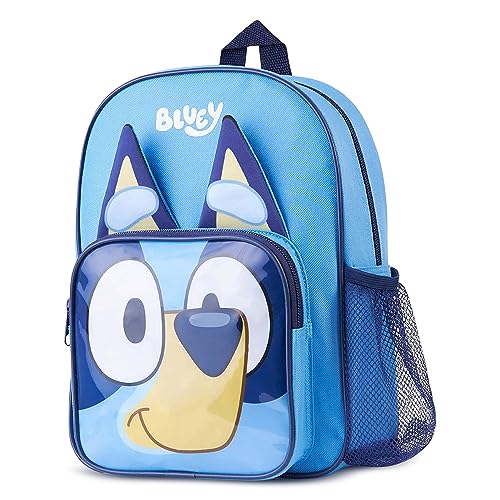 Bluey Rucksack Kinder Kindergartenrucksack Mädchen Jungen(Blau 3D) von Bluey