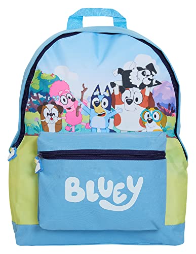 Bluey Rucksack für Kinder, Mädchen, Jungen, Kindergarten, Schule, Lunchtasche, groß, Reisen, Bingo-Spielzeug, Rucksack, blau, Einheitsgröße, Rucksack Backpacks von Bluey