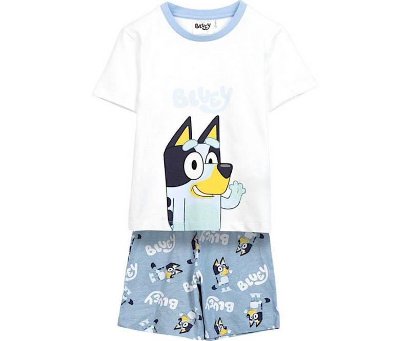 Bluey Schlafanzug Jersey (2 tlg) Jungen Pyjama Set kurz - Kinder Shorty Gr. 92-116 cm von Bluey