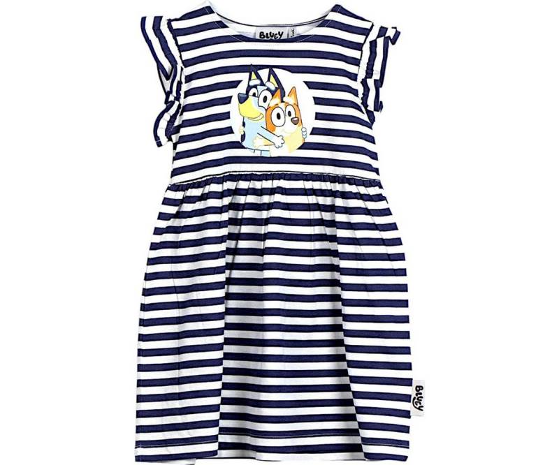 Bluey Sommerkleid Bluey & Bingo Mädchen Jerseykleid gestreift Gr. 92-116 cm von Bluey