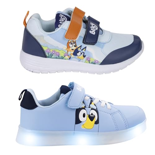 Bluey - Sportschuhe, Turnschuhe, auch mit LED-Lichtern - Originalprodukt - Mädchen Jungen, Sneakers 6280 Blau, 26 EU von Bluey