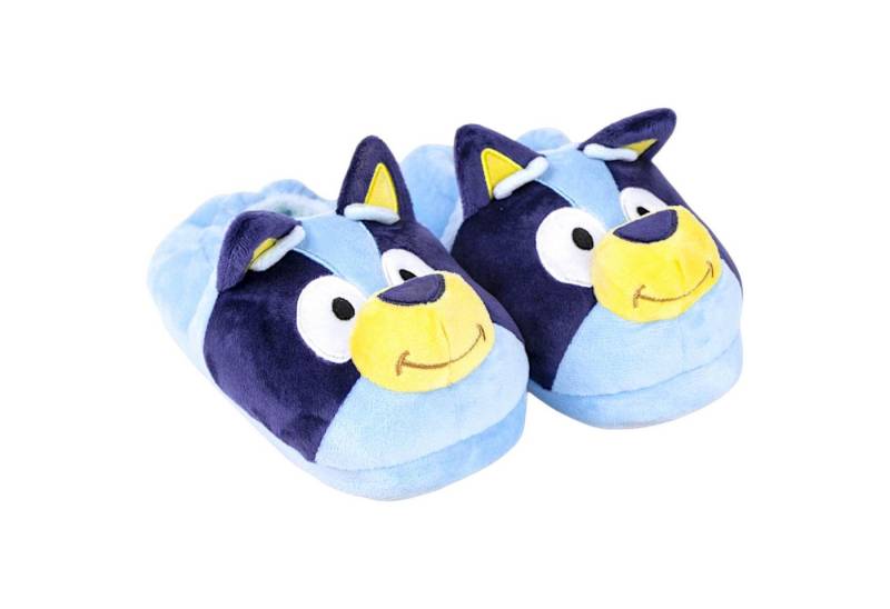 Bluey mit 3D Ohren Hausschuh Kinder Slipper Plüsch Pantoffeln Gr. 24-31 von Bluey
