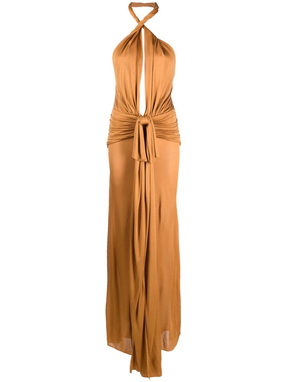 Blumarine Abendkleid mit tiefem V-Ausschnitt - Orange von Blumarine