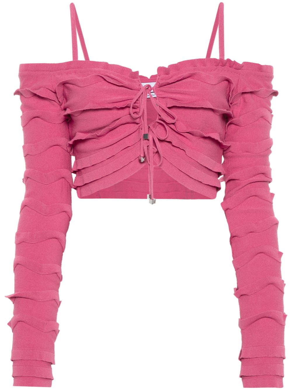 Blumarine Cardigan mit Rüschen - Rosa von Blumarine