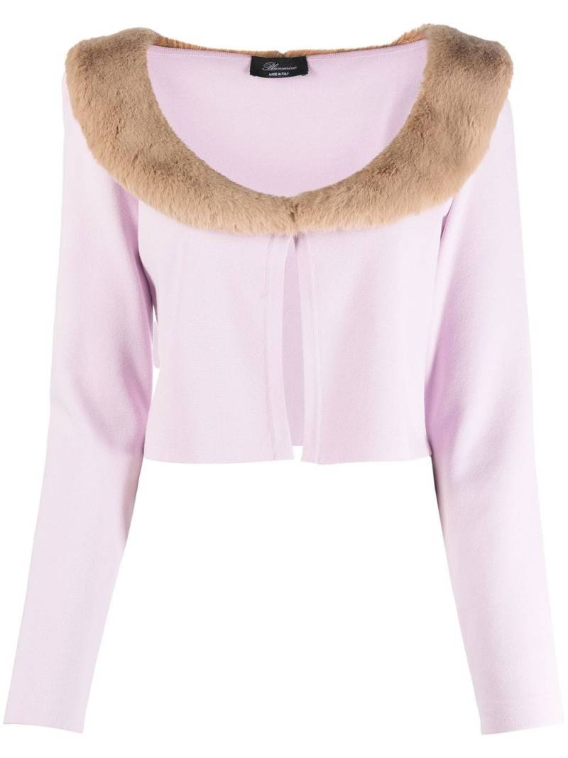 Blumarine Cropped-Cardigan - Violett von Blumarine