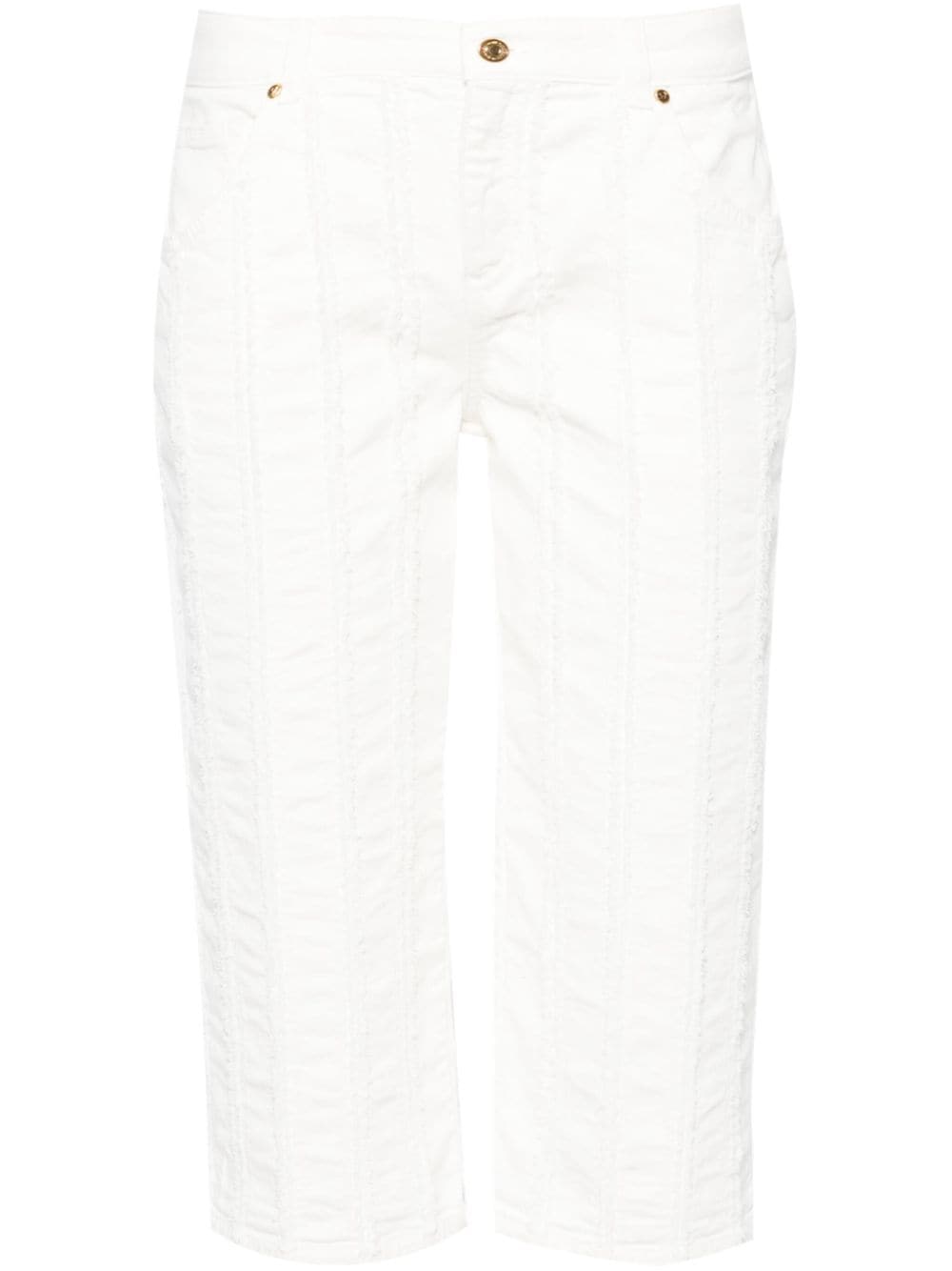 Blumarine Cropped-Hose mit ungesäumten Kanten - Weiß von Blumarine