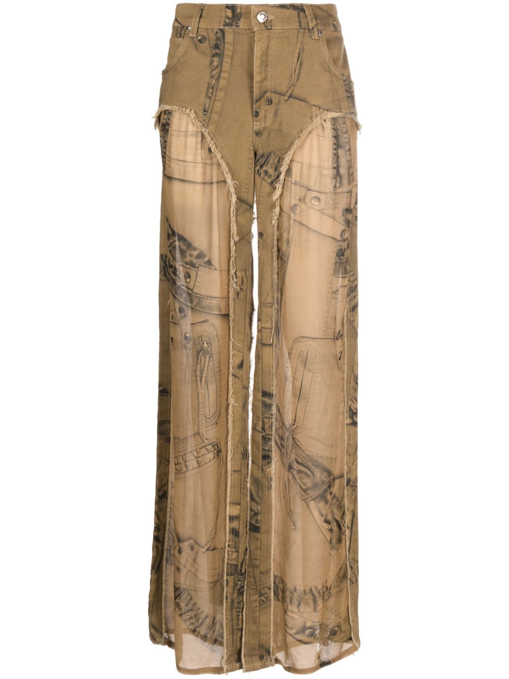 Blumarine Hose mit transparenter Spitze - Braun von Blumarine