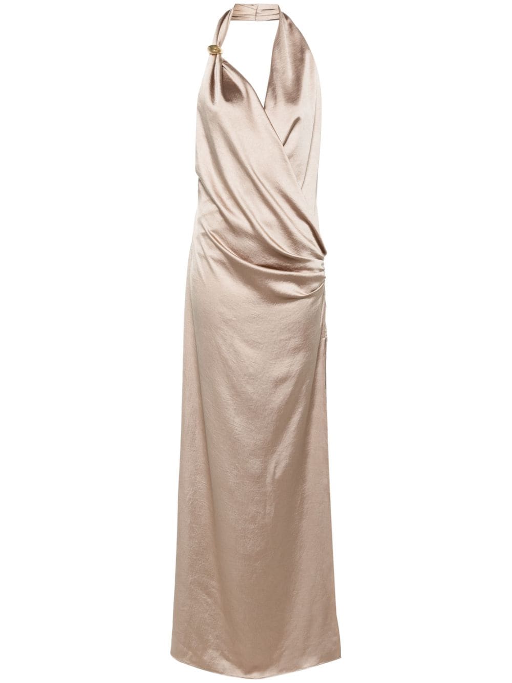 Blumarine Maxikleid aus Satin - Grau von Blumarine