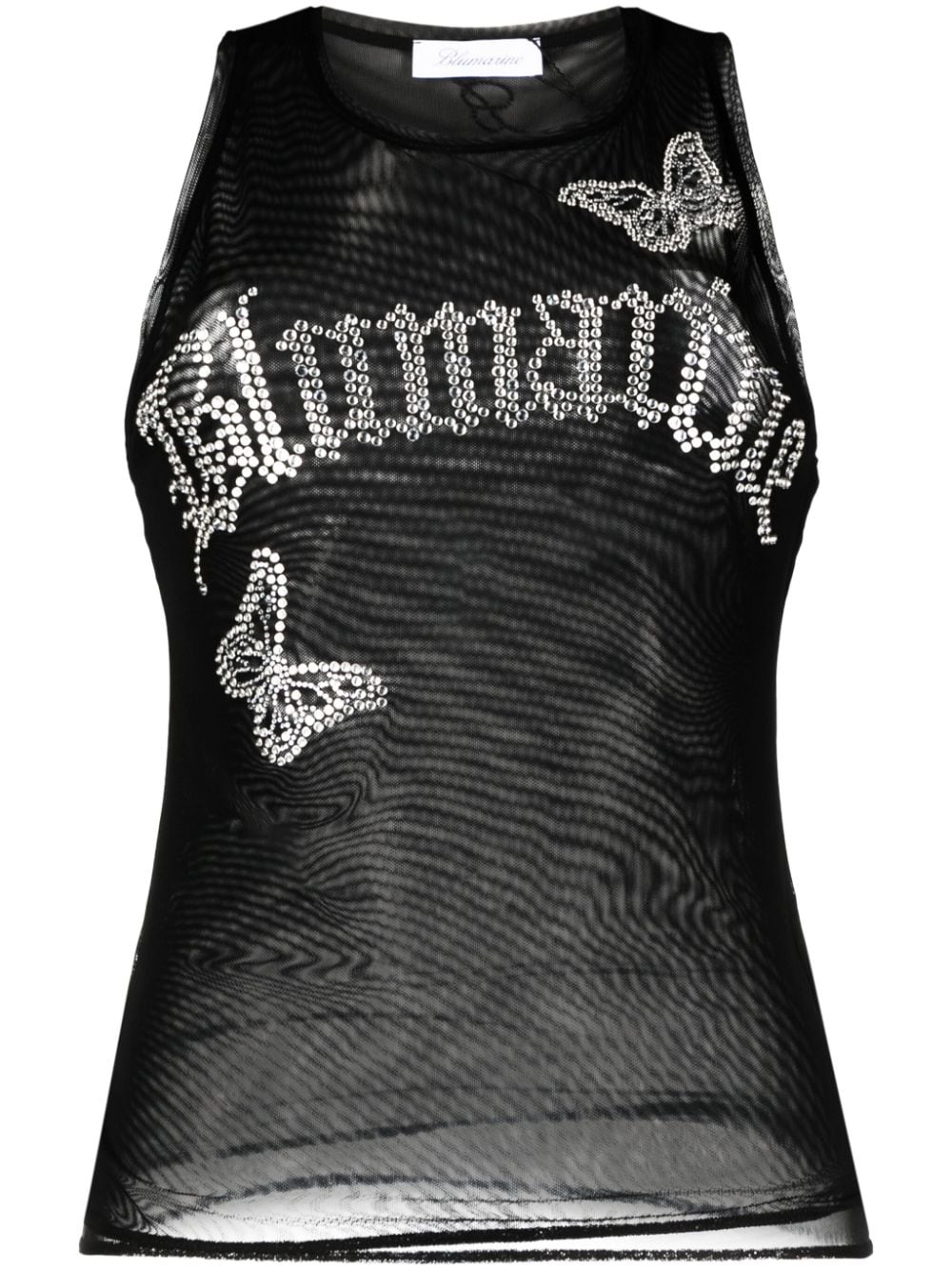 Blumarine Oberteil mit Logo - Schwarz von Blumarine