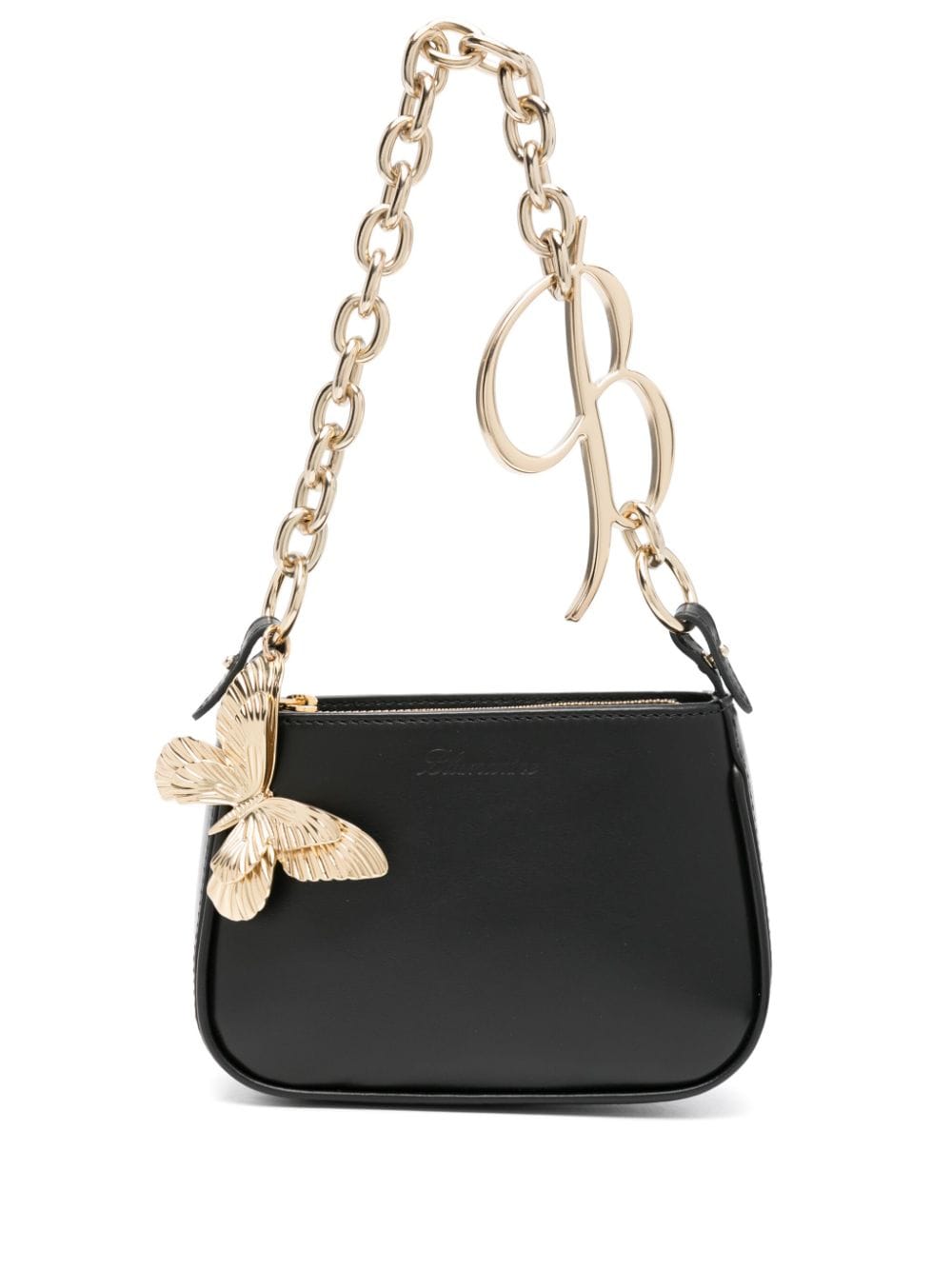 Blumarine Schultertasche mit Schmetterlingen - Schwarz von Blumarine