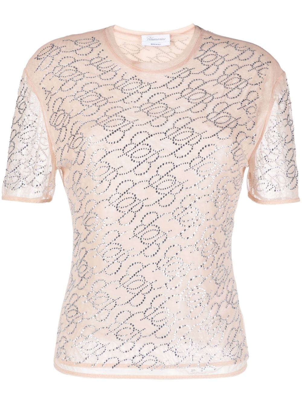 Blumarine T-Shirt mit Logo - Nude von Blumarine