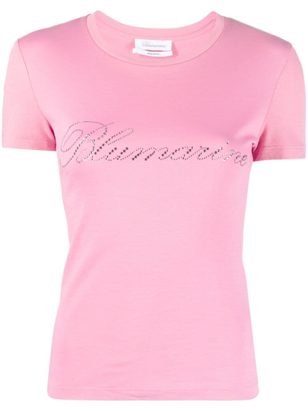 Blumarine T-Shirt mit Logo-Verzierung - Rosa von Blumarine