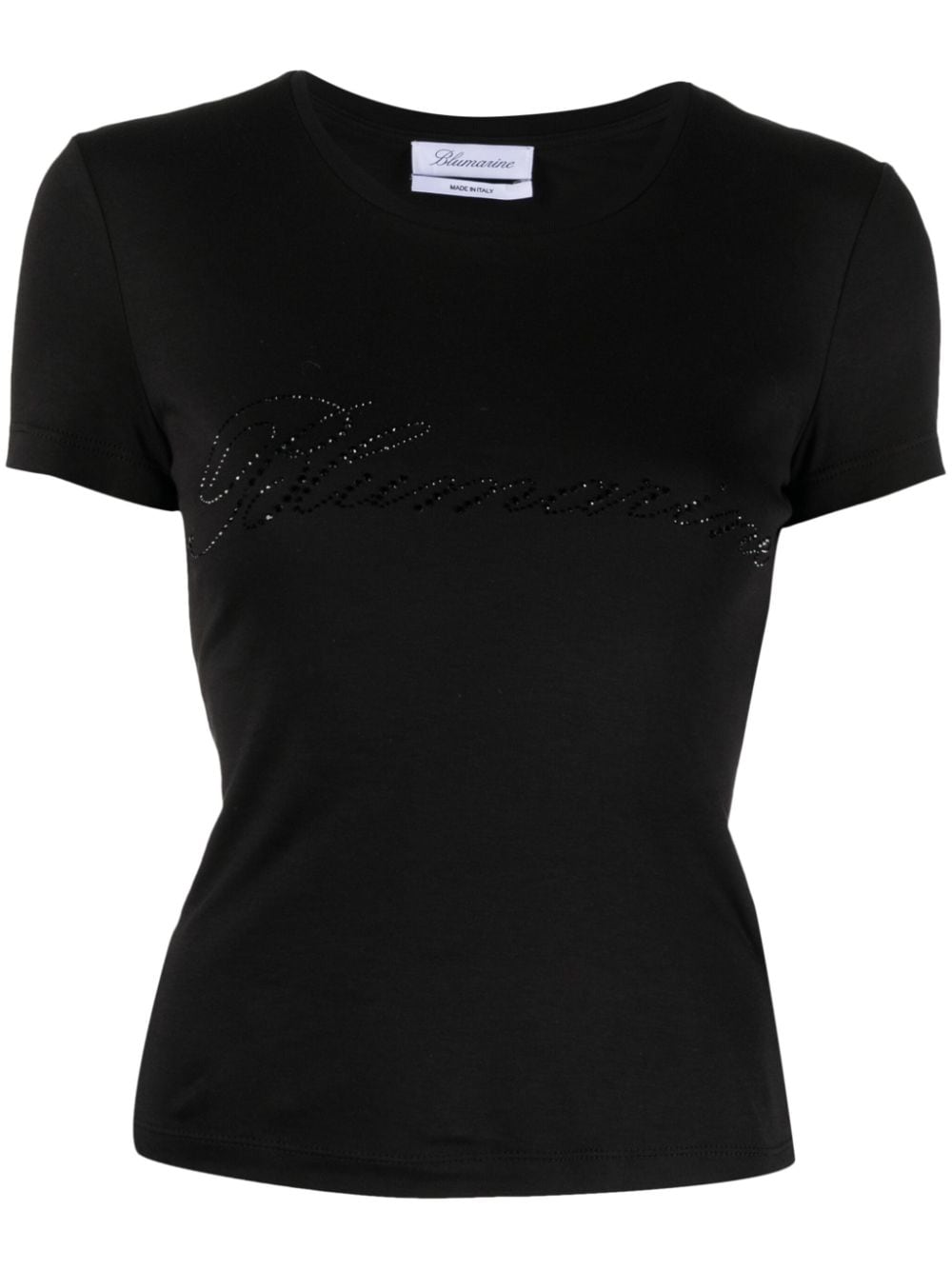 Blumarine T-Shirt mit Logo-Verzierung - Schwarz von Blumarine