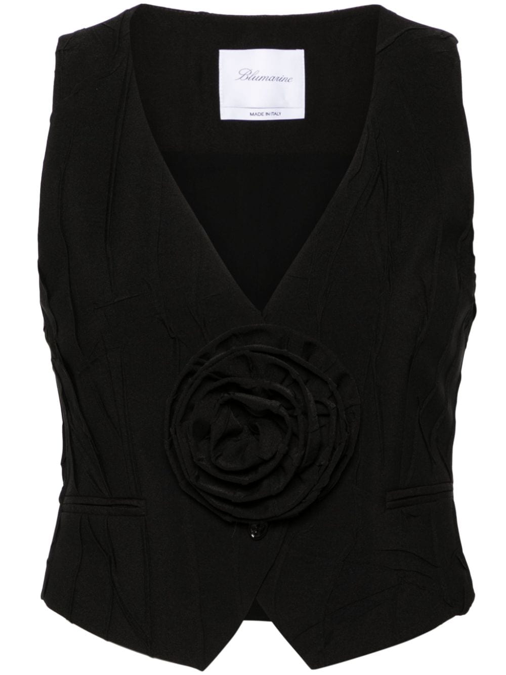 Blumarine Weste mit floraler Applikation - Schwarz von Blumarine