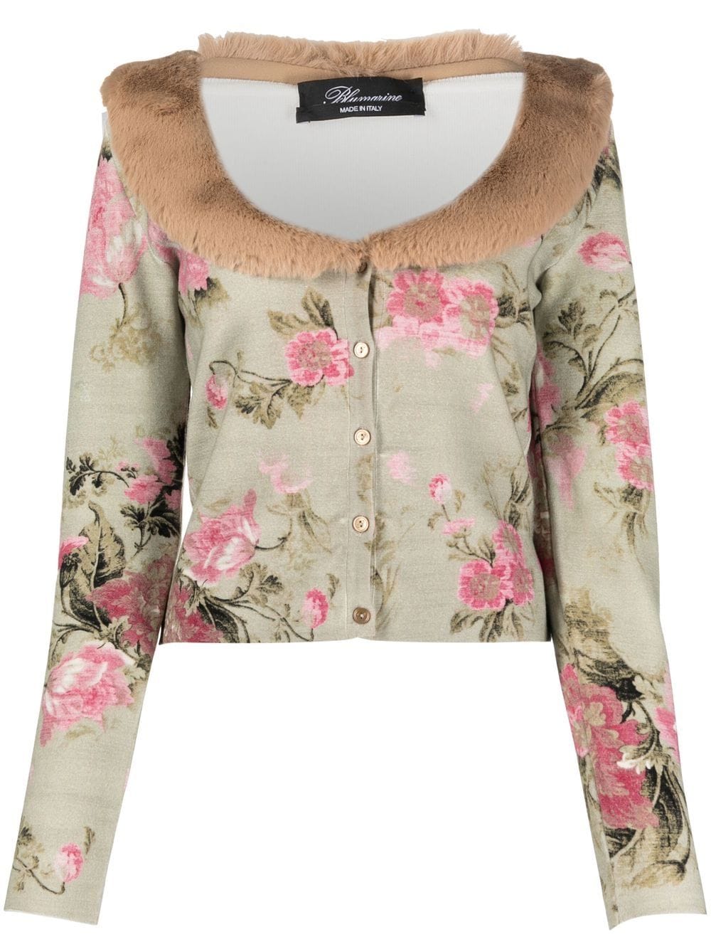 Blumarine Cardigan mit Print - Grün von Blumarine