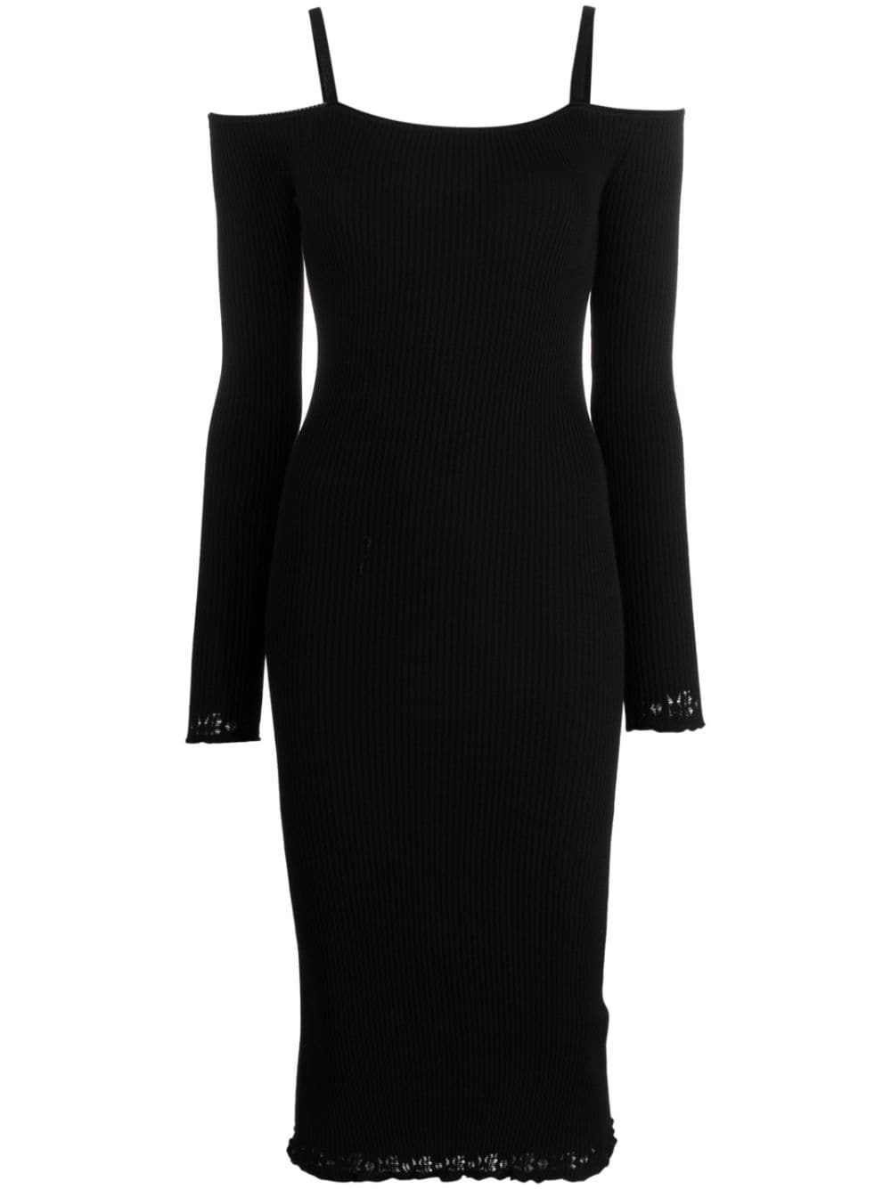 Blumarine Geripptes Minikleid mit Logo-Stickerei - Schwarz von Blumarine