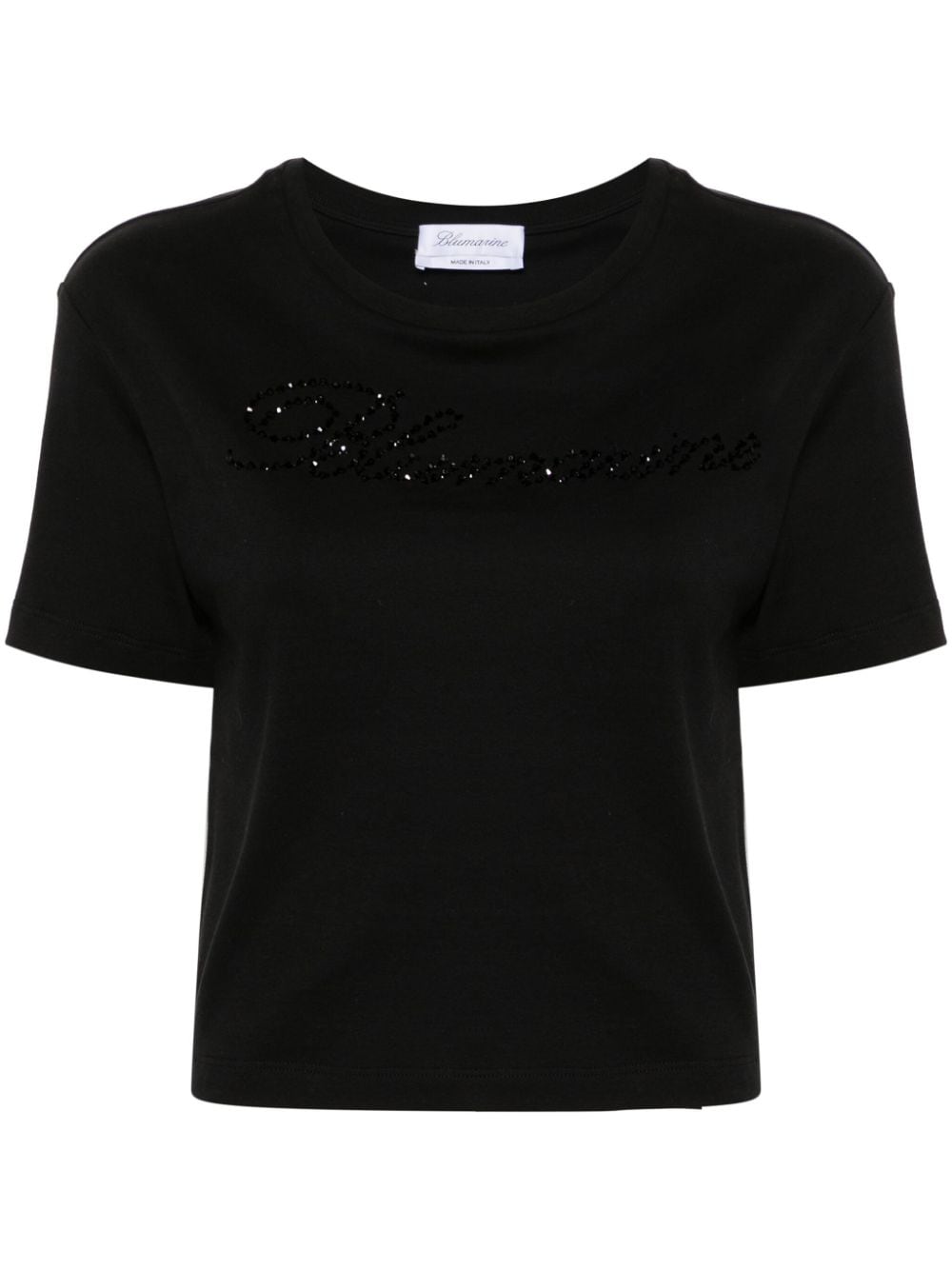 Blumarine T-Shirt mit Strass - Schwarz von Blumarine