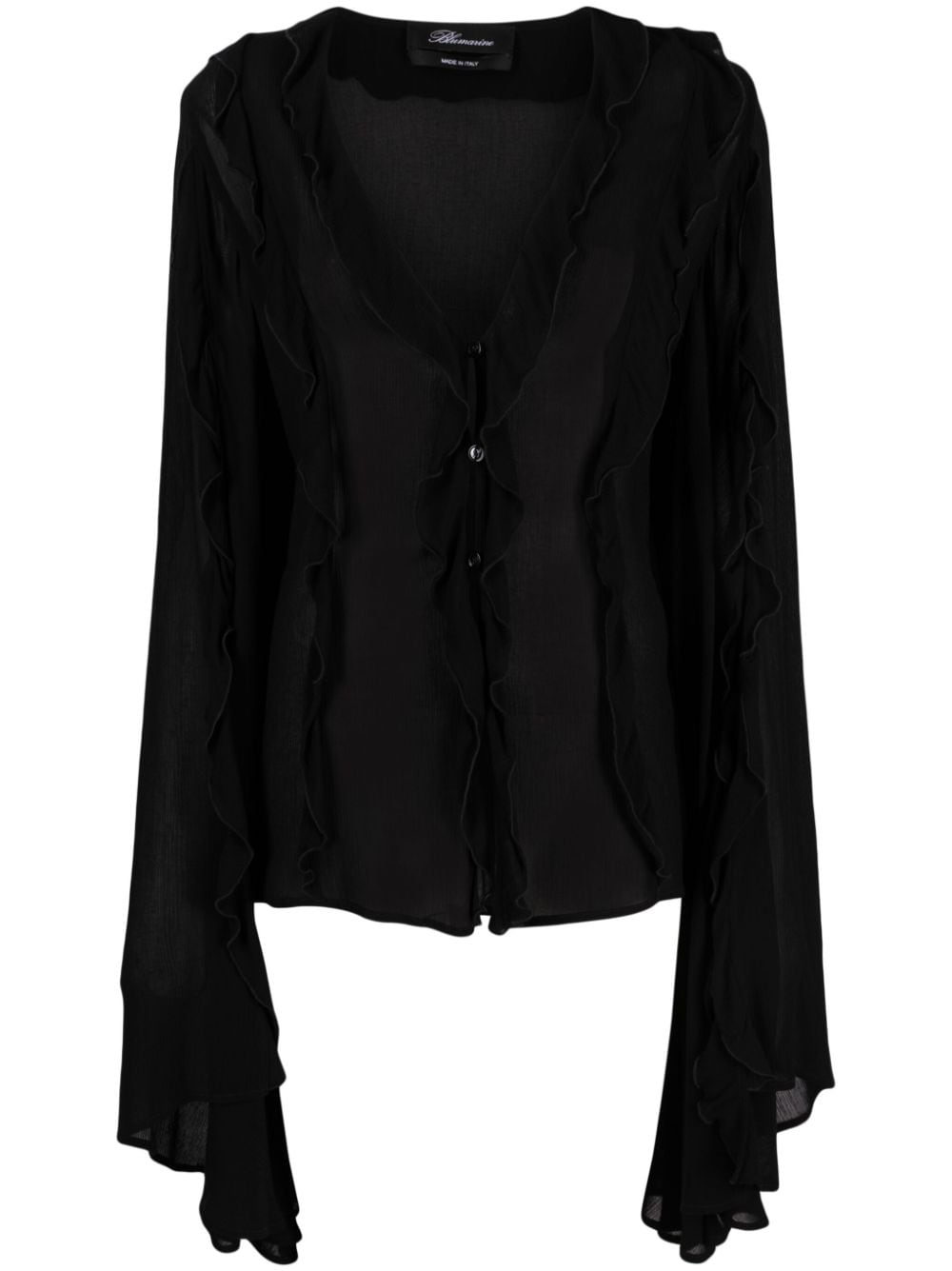 Blumarine Drapierte Bluse - Schwarz von Blumarine